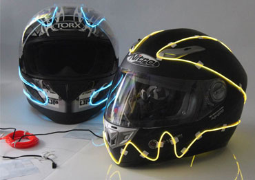 Kit de personnalisation lumineux pour casque moto avec bande
